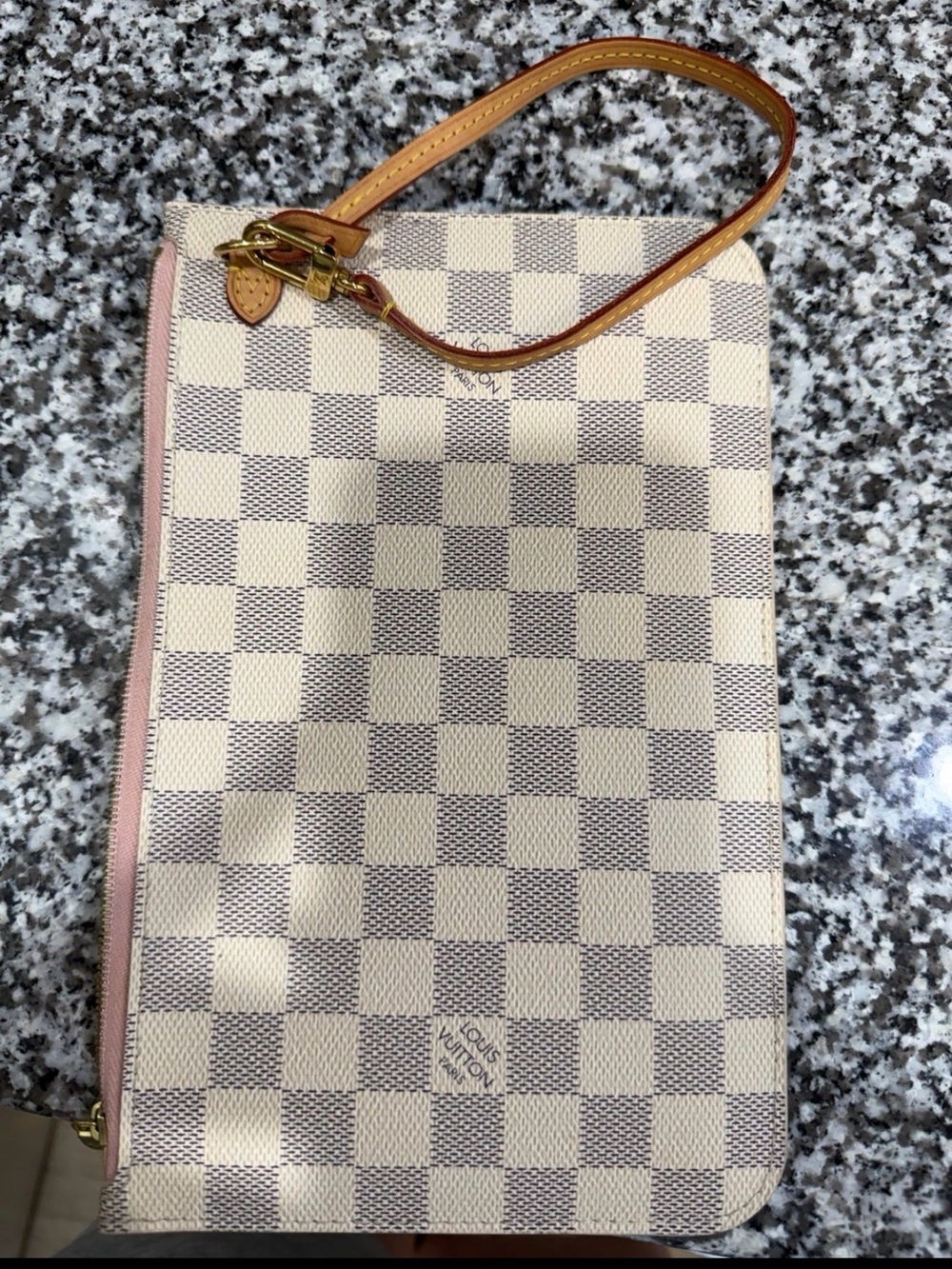 Louis Vuitton White and Brown Damier Azur Tote - Picture 3 of 5